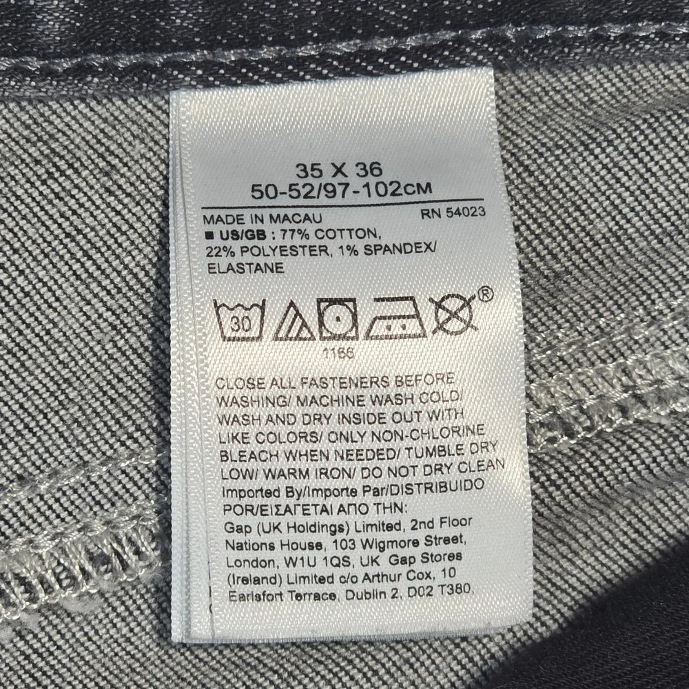 Banana Republic Slim‎ Fit Jeans Mens 35x36 Faded Black Denim 713565 HO20
